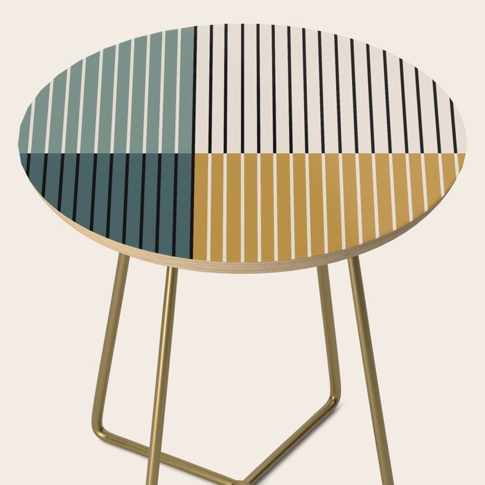 Color Block Line Abstract VIII Side Table Gallery Image 2