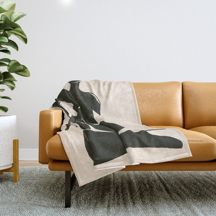 Abstract Art Female Figure 31 Throw Blanket Gallery Image 1