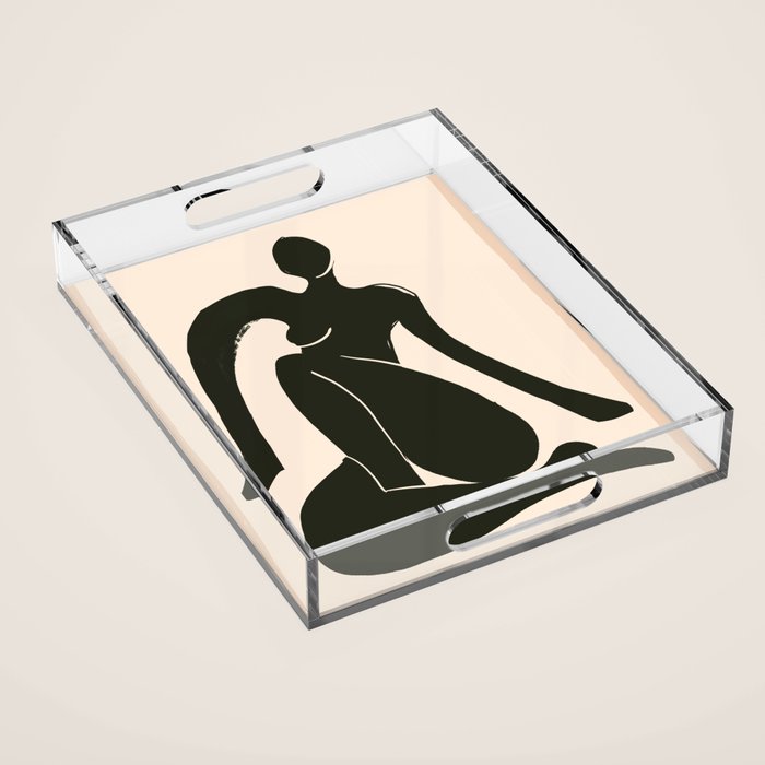 Abstract Art Female Figure 31 Acrylic Tray Gallery Image 1