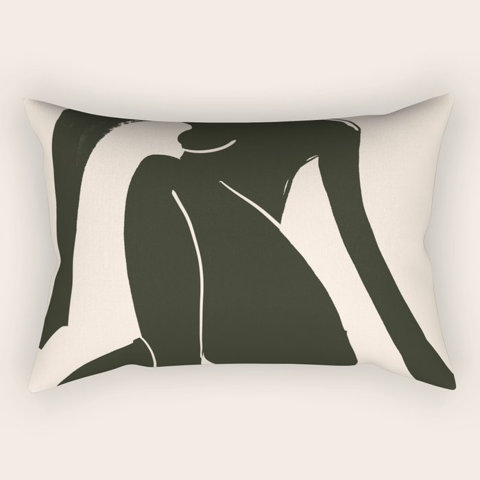 Abstract Art Female Figure 31 Rectangular Pillow Gallery Image 2