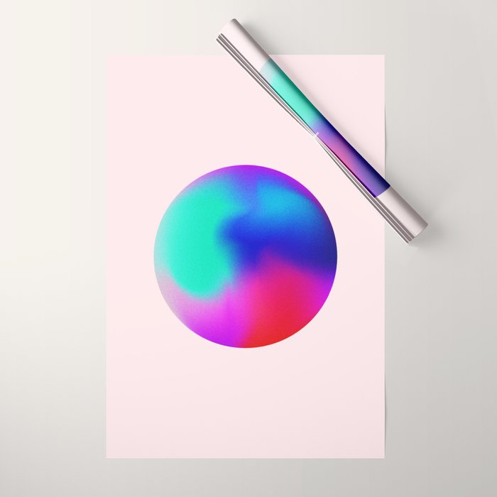 Pink And Purple Gradient Sphere Wrapping Paper Gallery Image 1