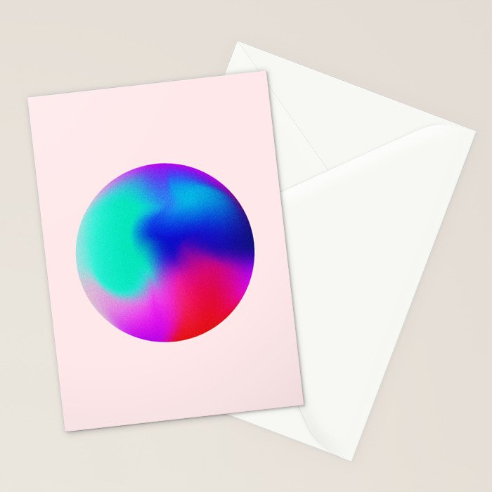 Pink And Purple Gradient Sphere Stationery Card Gallery Image 2