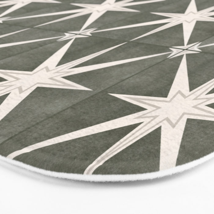 arlo star tile - olive Bath Mat Gallery Image 3