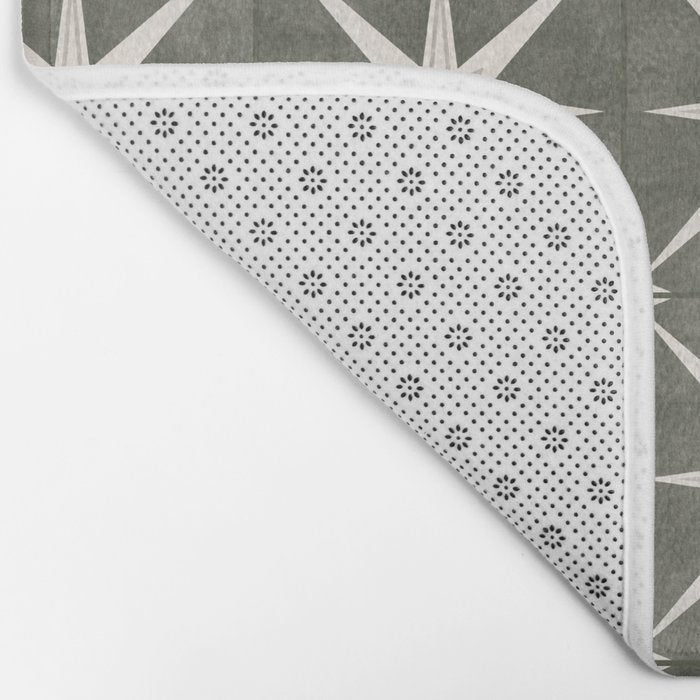 arlo star tile - olive Bath Mat Gallery Image 2