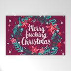 Merry F*cking Christmas - Maroon Welcome Mat Gallery Image 1