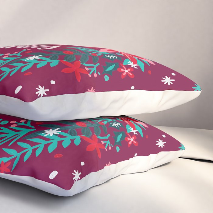 Merry F*cking Christmas - Maroon Pillow Sham Gallery Image 3