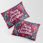 Merry F*cking Christmas - Maroon Pillow Sham Gallery Image 3