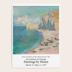 Etretat, The Beach and the Falaise d'Amont by Claude Monet Poster Gallery Image 4