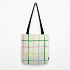 Abstract Tennis Net Pattern in Cream Tote Bag Gallery Image 2