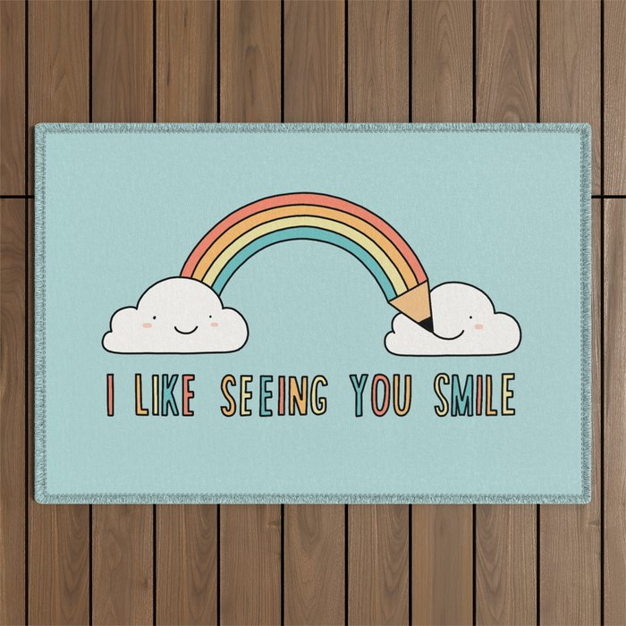 I like seeing you smile Outdoor Rug Gallery Image 1
