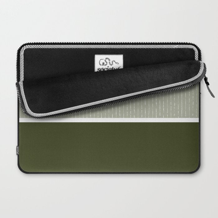 Linen Sage & Olive Laptop Sleeve Gallery Image 2