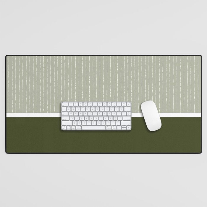 Linen Sage & Olive Desk Mat Gallery Image 1