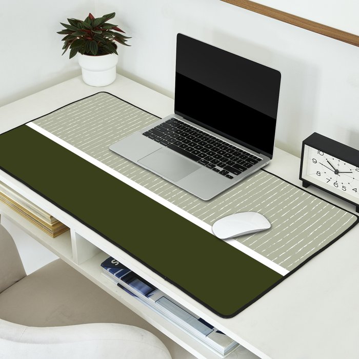 Linen Sage & Olive Desk Mat Gallery Image 2