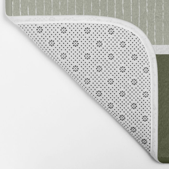 Linen Sage & Olive Bath Mat Gallery Image 2