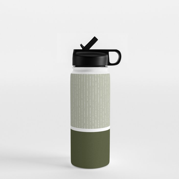 Linen Sage & Olive Water Bottle Gallery Image 1