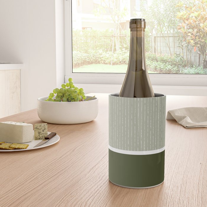 Linen Sage & Olive Wine Chiller Gallery Image 4
