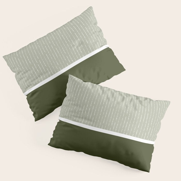 Linen Sage & Olive Pillow Sham Gallery Image 3