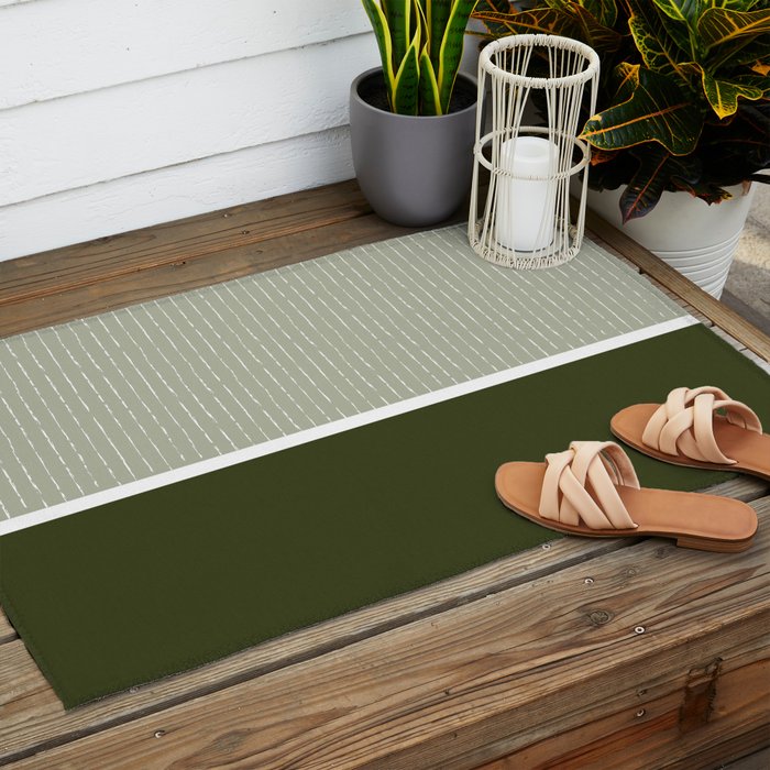 Linen Sage & Olive Outdoor Rug Gallery Image 2