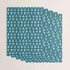 Holiday christmas tree over blue peacock pattern Wrapping Paper Gallery Image 3