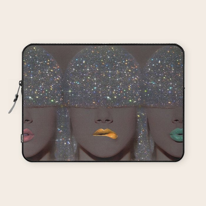 Magic people vol.3 | disco |  70s | 80s | hair | style | vintage | retro | collage | glitter | vibe Laptop Sleeve Gallery Image 1
