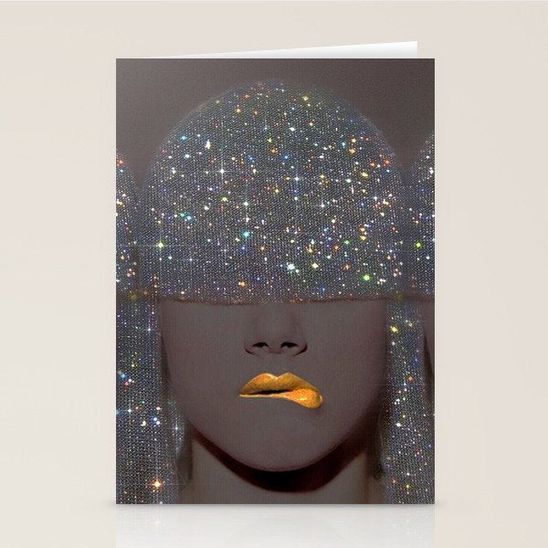 Magic people vol.3 | disco |  70s | 80s | hair | style | vintage | retro | collage | glitter | vibe Stationery Card Gallery Image 2