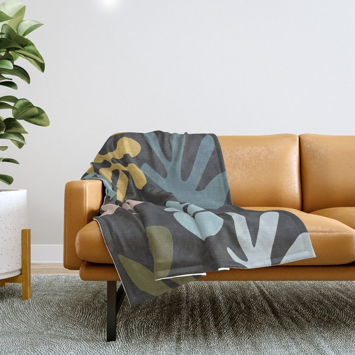 Seagrass - dusk Throw Blanket Gallery Image 1