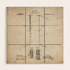 Ice Hockey Stick Patent - Ice Hockey Art - Antique Wood Wall Art Gallery Image 1