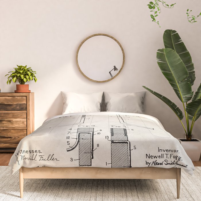 Ice Hockey Stick Patent - Ice Hockey Art - Antique Comforter Gallery Image 3