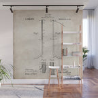 Ice Hockey Stick Patent - Ice Hockey Art - Antique Wall Mural Gallery Image 1