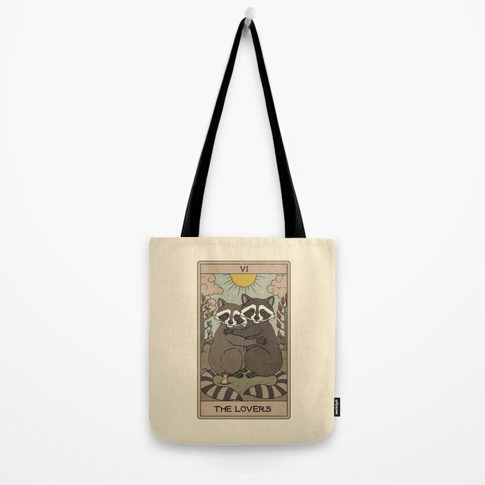 The Lovers - Raccoons Tarot Tote Bag Gallery Image 2
