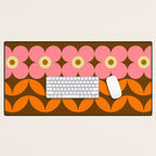 Retro Flower 10B Desk Mat Gallery Image 1
