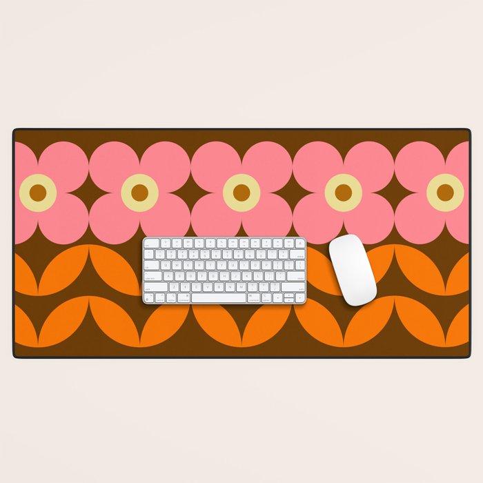 Retro Flower 10B Desk Mat Gallery Image 1