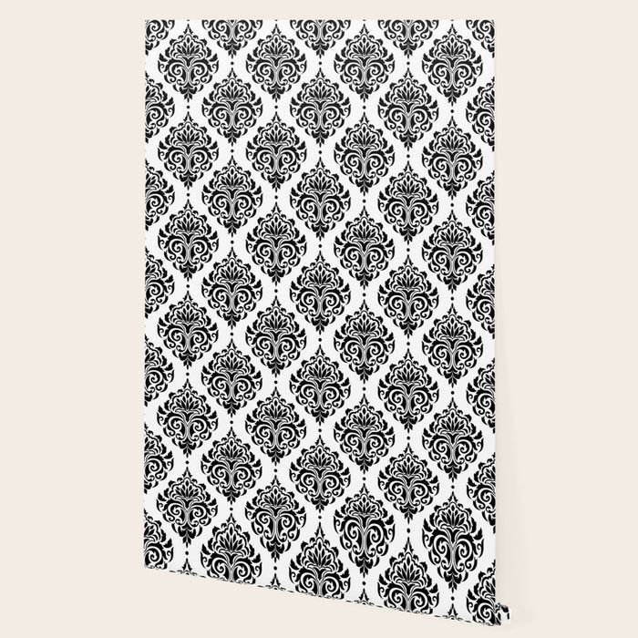 Black and White Damask Wallpaper Gallery Image 2