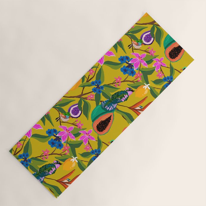 Exotic jungles pattern  Yoga Mat Gallery Image 1