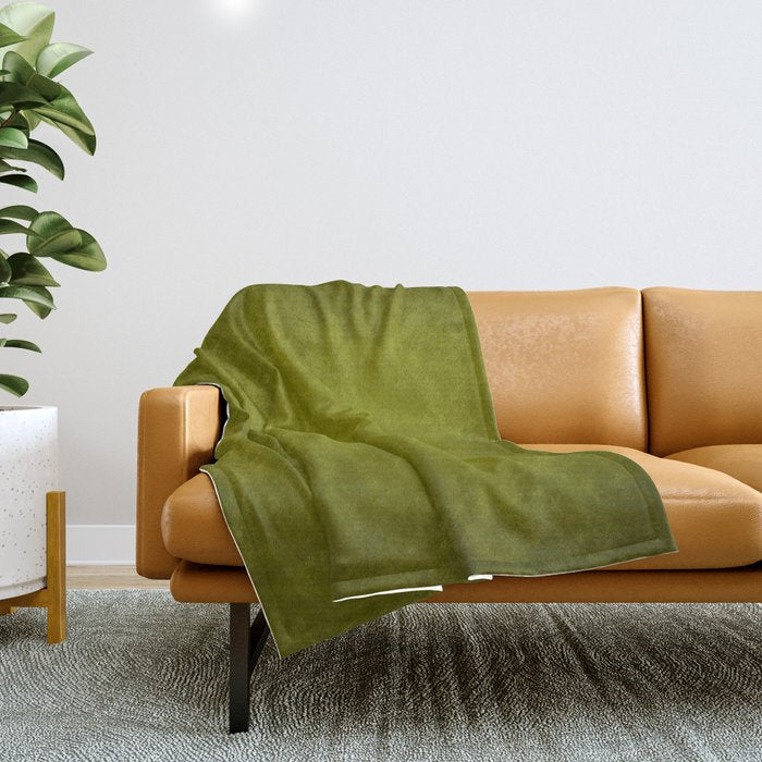 Olive green tones Throw Blanket Gallery Image 1