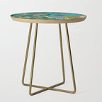 Vintage Tropical Peacock Bird Rainforest Jungle  Side Table Gallery Image 1