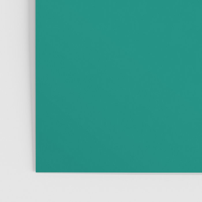 Fish Stripe III - Midcentury Modern Minimalist Beige and Teal Poster Gallery Image 3