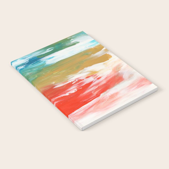Ejaaz Haniff Colorful Abstract Acrylic Painting 'Storm In Paradise' Notebook Gallery Image 1