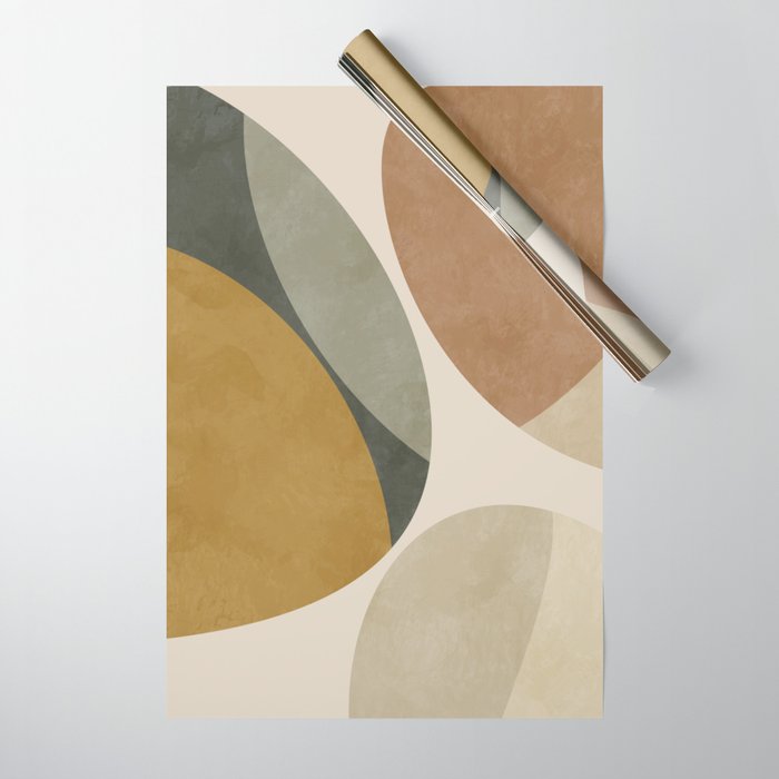 mid modern earth tones 2 Wrapping Paper Gallery Image 1