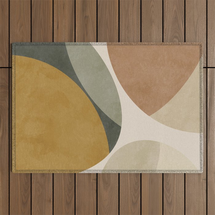 mid modern earth tones 2 Outdoor Rug Gallery Image 1