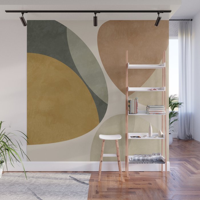 mid modern earth tones 2 Wall Mural Gallery Image 1