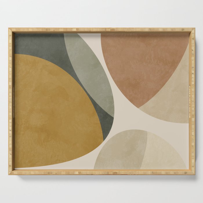 mid modern earth tones 2 Serving Tray Gallery Image 1