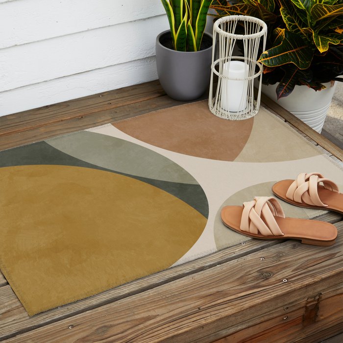 mid modern earth tones 2 Outdoor Rug Gallery Image 2