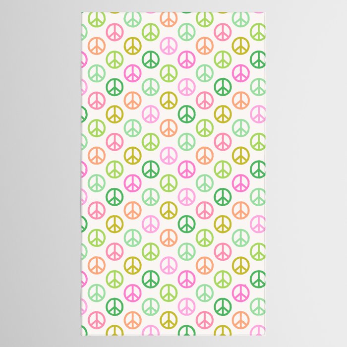 Peace Symbol - Pink & Green Tablecloth Gallery Image 2