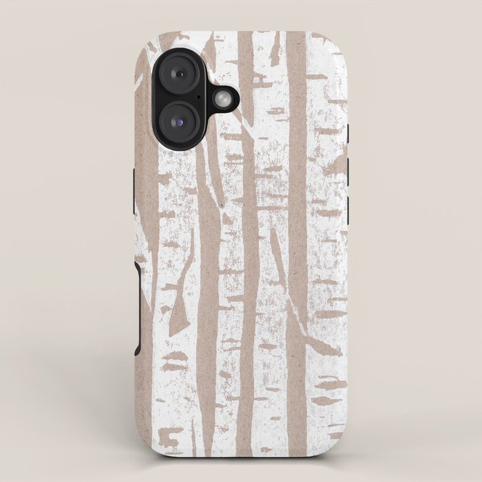 Woodcut Birches iPhone Case Gallery Image 1