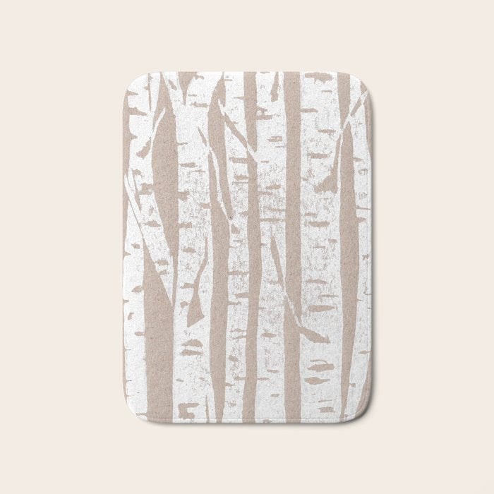 Woodcut Birches Bath Mat Gallery Image 1