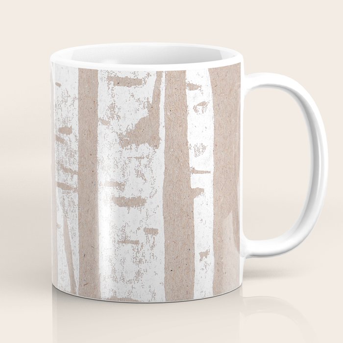 Woodcut Birches Coffee Mug Gallery Image 1