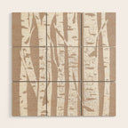 Woodcut Birches Wood Wall Art Gallery Image 1