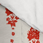 Red Floral Block Print Comforter Gallery Image 4