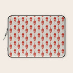 Red Floral Block Print Laptop Sleeve Gallery Image 1